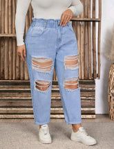 Jean estilo mom con rotos